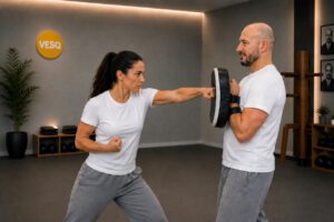 Selbstverteidigung Berlin Treptow - Wing Tsun Pratzentraining für Erwachsene bei VESQ
